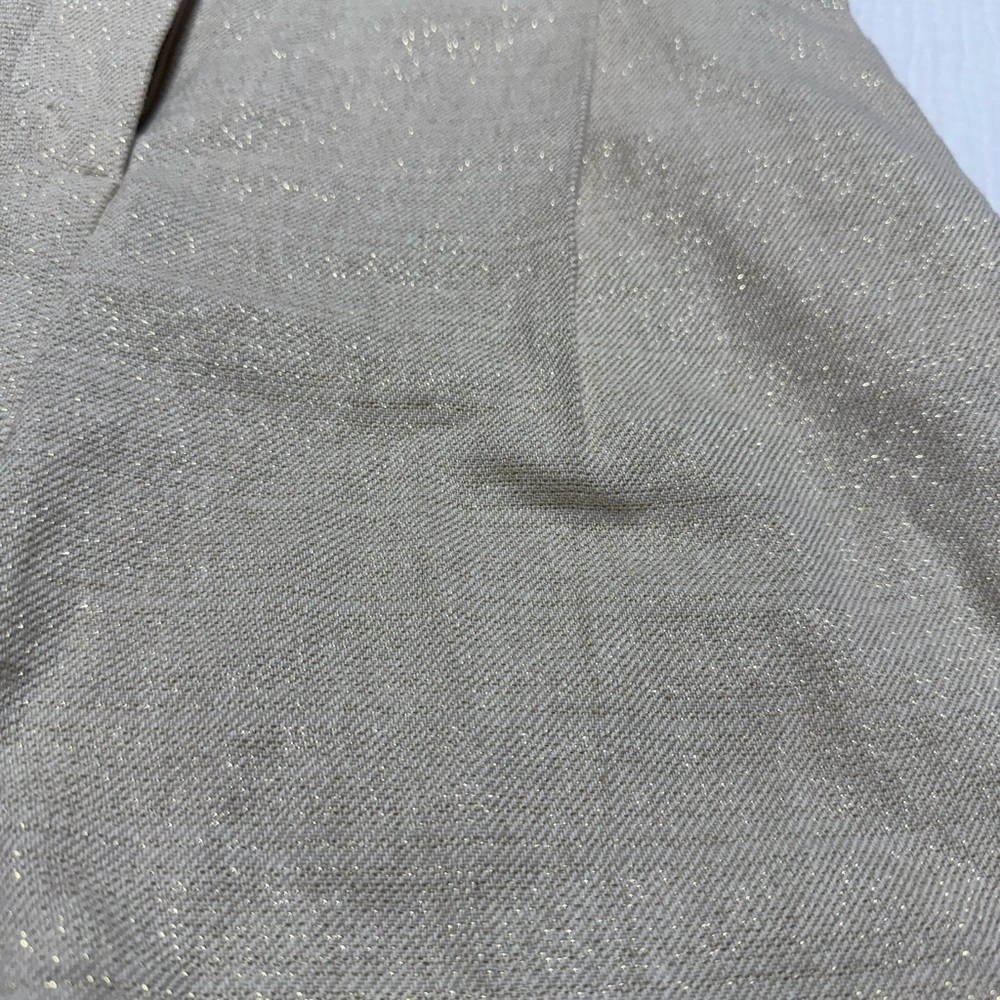 Zara Beige Metallic High-Waist Women’s Shorts - Picture 2 of 5